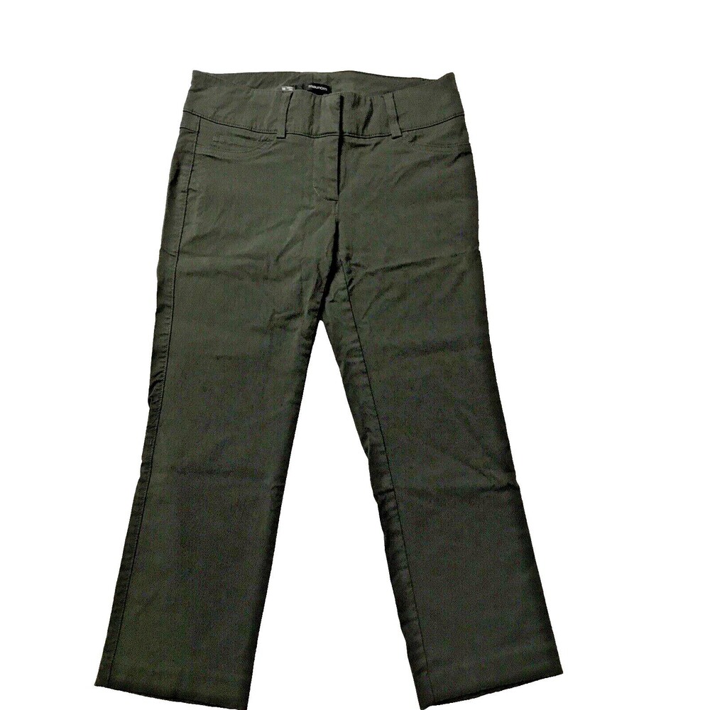 NWOT Maurices Deep Loden Green Stretch Capri Pants Womens Size 1/2 "I AM SMART"